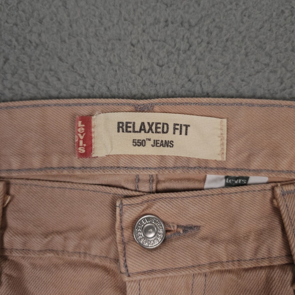 Vintage Levis 550 Jeans Men 38x32 Bleached Gray Pink Relaxed Fit Baggy Denim Y2K - Picture 5 of 16